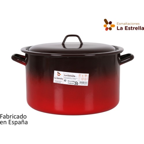 Olla Recta C/tapa 30cm - 12l Fuego