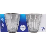 Set of 4 Transparent Glasses 130cc Picardie