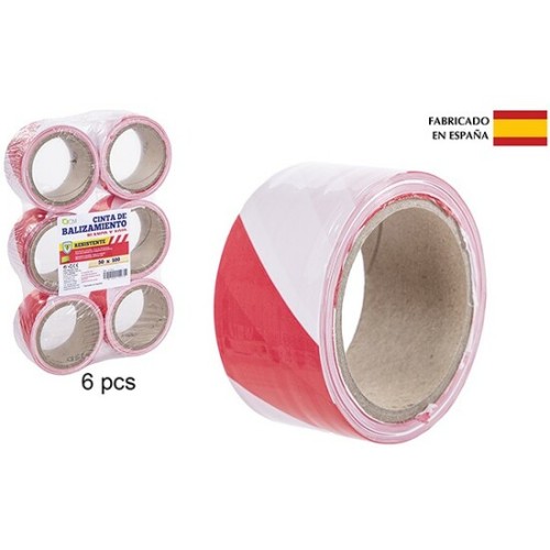 Cinta De Balizamiento Rojo/Blanco 50x100