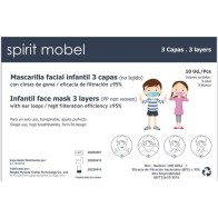 Mascarillas Faciales Desechables Infantiles 3 Capas 10 Unidades para Protección