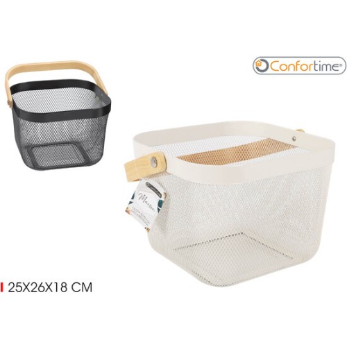 Maison Organizer Basket with Wooden Handle Confortime