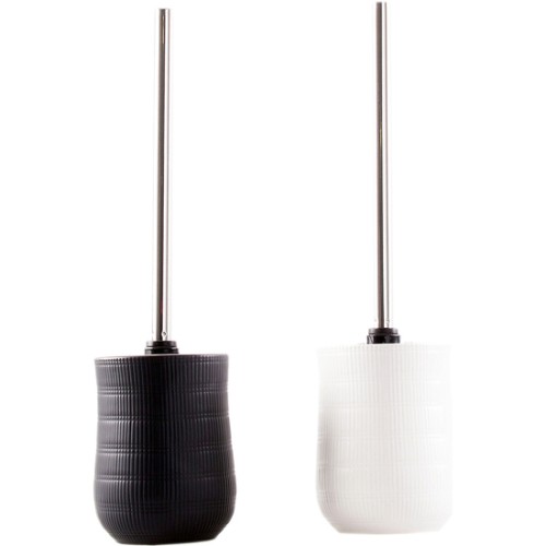 Ceramic Toilet Brush Holder Assorted Colors Black White