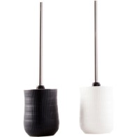 Ceramic Toilet Brush Holder Assorted Colors Black White