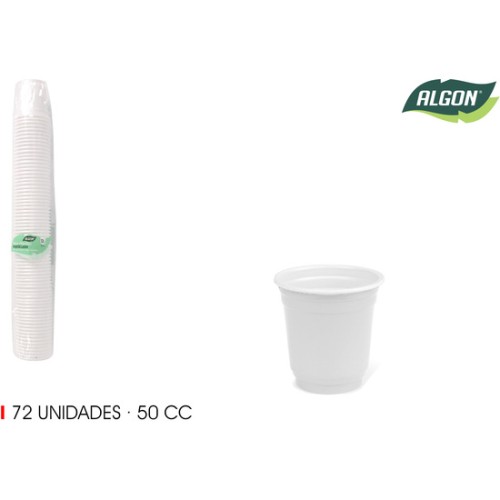 Set of 72 50cc Plastic Shot Glasses for Parties