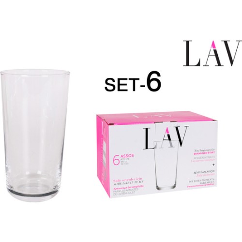 Set de 6 Vasos Altos 490cc Assos