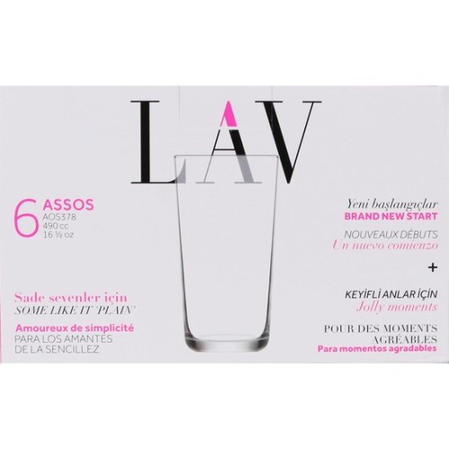 Set de 6 Vasos Altos 490cc Assos