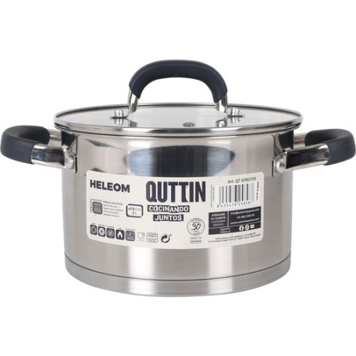 Heleom 18cm Stainless Steel Cooking Pot 3L