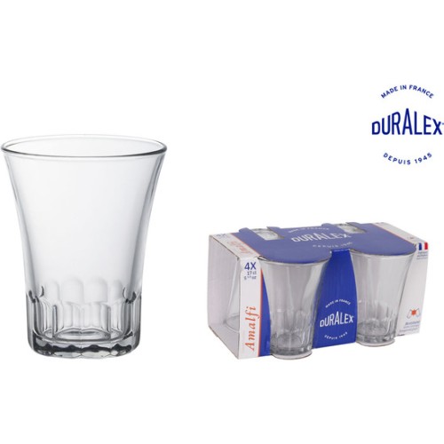 Set of 4 17cl Transparent Glasses Amalfi