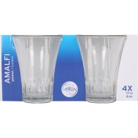 Set of 4 17cl Transparent Glasses Amalfi