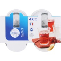 Set of 4 17cl Transparent Glasses Amalfi