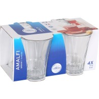 Set of 4 17cl Transparent Glasses Amalfi