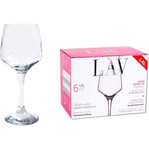 Set of 6 Champagne Glasses 230cc Elegant