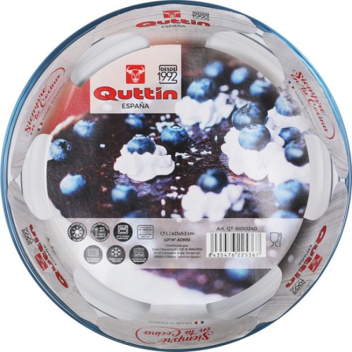 Deep Glass Cake Mold 23cm Quttin