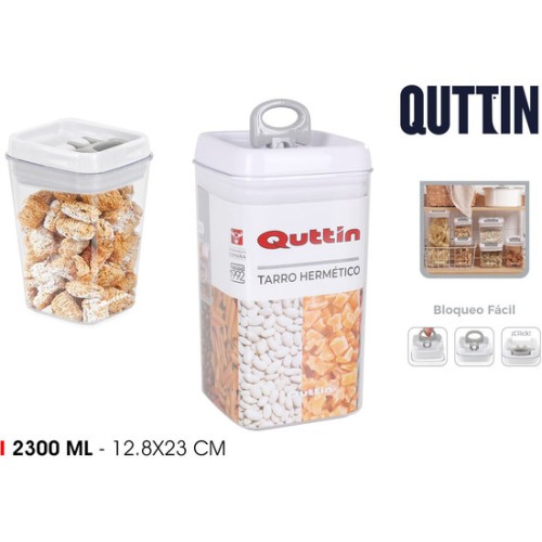 Tarro hermético PS 2300ml Quttin