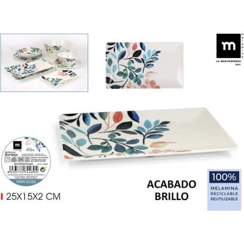 Bandeja de Melamina Alba 25x15x2cm