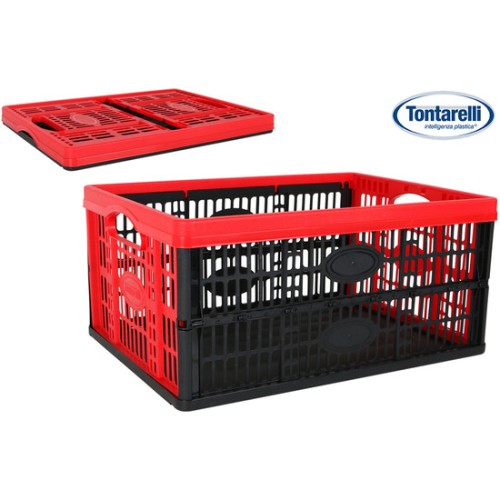 Foldable Storage Box 32L Red/Black Voila for Efficient Organization