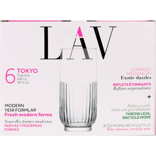 Set of 6 Tokyo 540cc Glasses