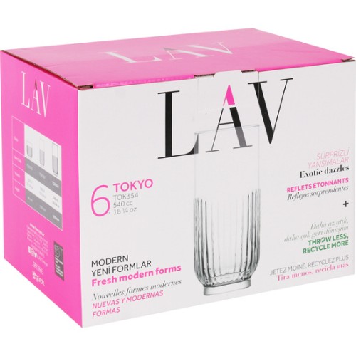 Set of 6 Tokyo 540cc Glasses