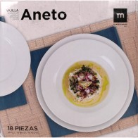 Round Tableware Set 18pcs White Aneto MD
