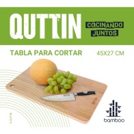 Bamboo Cutting Board 45x27cm Quttin