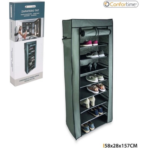 Comfortime TNT Shoe Rack 58x28x157cm - Stylish Storage