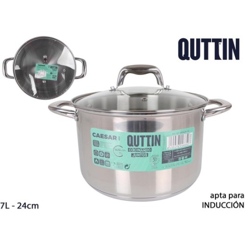 Olla Acero Inducción 24cm Con Tapa New Caesar