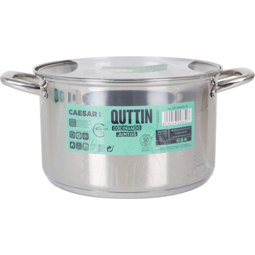 Induction Steel Pot 24cm with Lid New Caesar