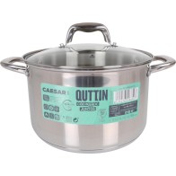 Induction Steel Pot 24cm with Lid New Caesar