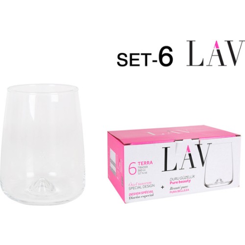 Set 6 Vasos 360cc Terra