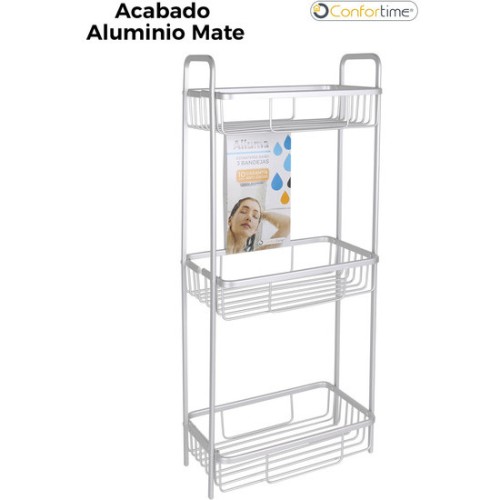 Rectangular Bathroom Shelf with 3 Trays Alluma Confortime