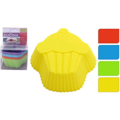 Silicone Mold for 8 Muffins 4 Assorted