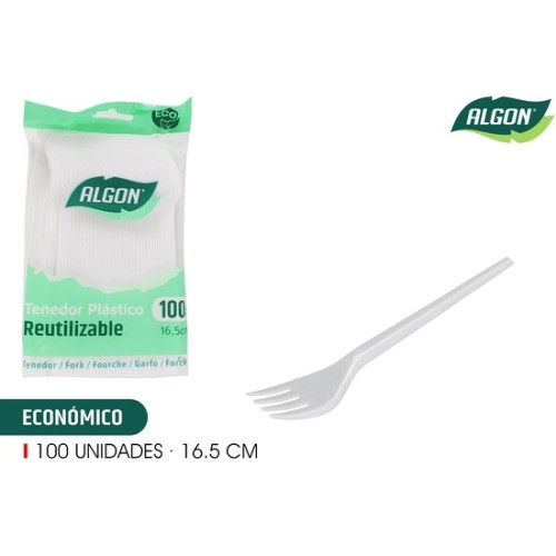 Set of 100 Eco Forks 16.5cm