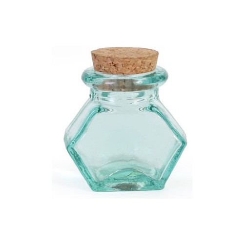 Bote Miniatura de Vidrio 5.5x6.5cm con Tapón