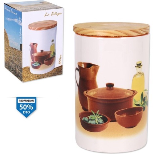 Bote Cocina Tapa Madera 850cc La Estepa