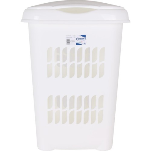 50L Cream Colored Trash Can with Lid