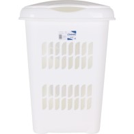 50L Cream Colored Trash Can with Lid