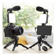 Vlogging Kit with Light, Microphone and Control