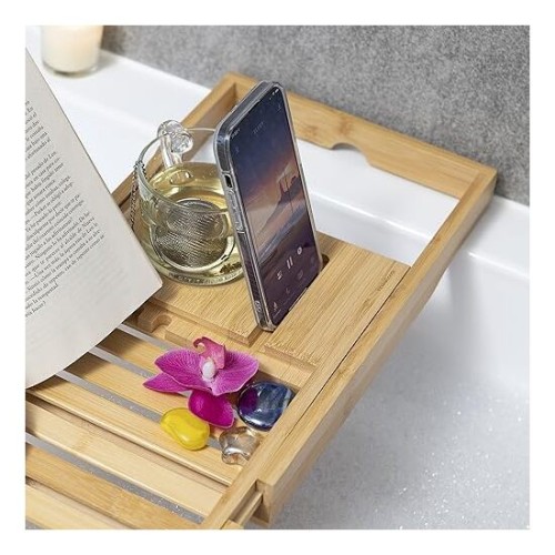 Extensible Bamboo Bathtub Tray