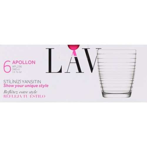 Set of 6 340cc Apollon Glasses