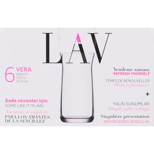 Set of 6 High 370cc Vera Glasses