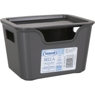 Small Box with Lid Bella Anthracite 18x14x11 cm
