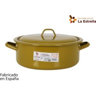 Enamelled Casserole 28cm Green