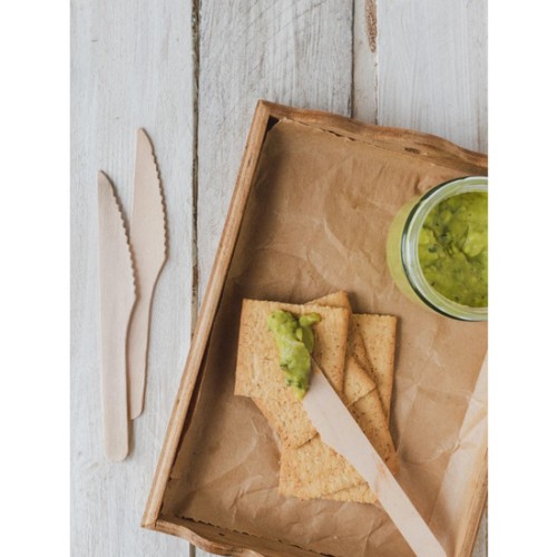 Set of 50 Wooden Knives 16.5 cm - Eco-Friendly Dining Solution