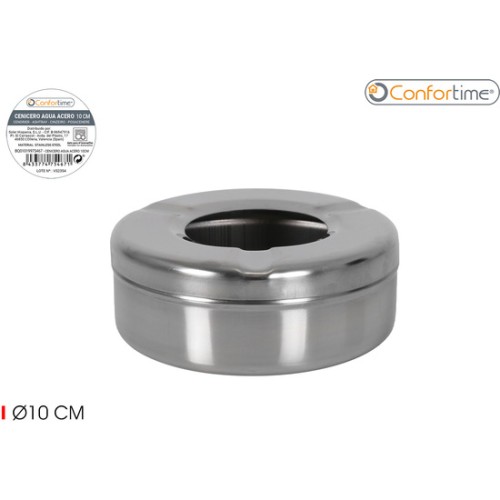 Comfortime Steel Water Ashtray 10cm - Durable and Stylish