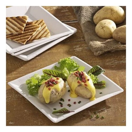 Set of 25 Natural 20cm Square Plates