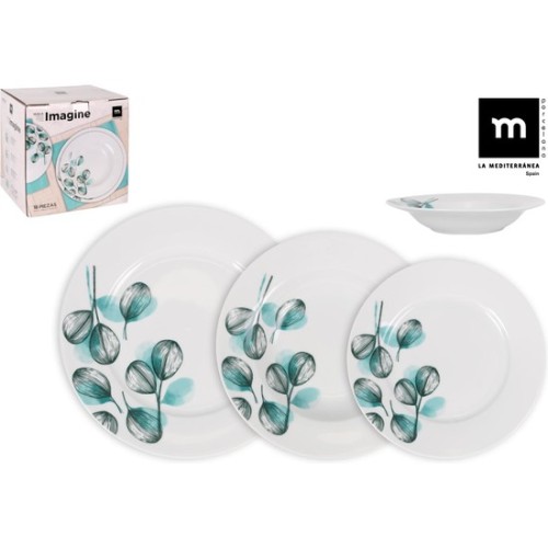 18-Piece Round Dinnerware Set for Any Occasion