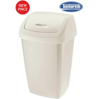 9L Swing Lid Waste Bin Aurora Cream for Home