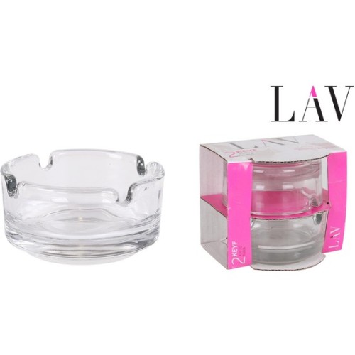 Set of 2 Round Ashtrays 7.5cm