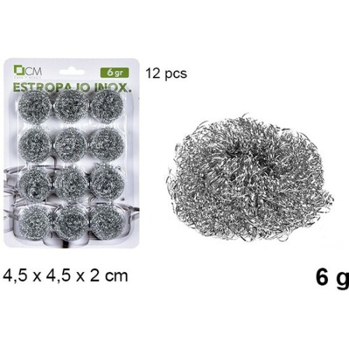 Stainless Steel Scrubbers Set of 12 - 6g