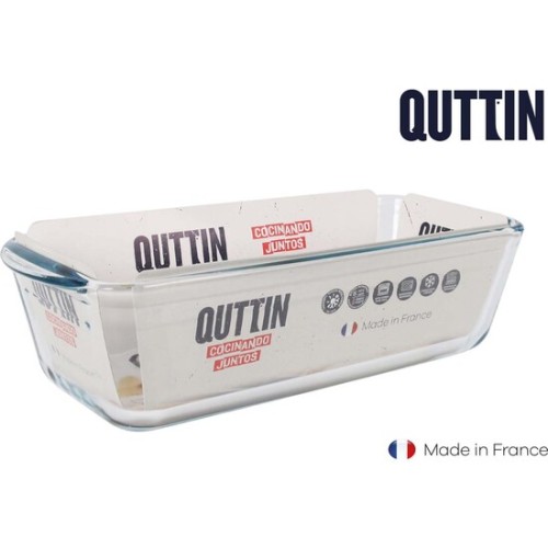Molde Rectangular Vidrio Hondo 28cm/1,7l Quttin